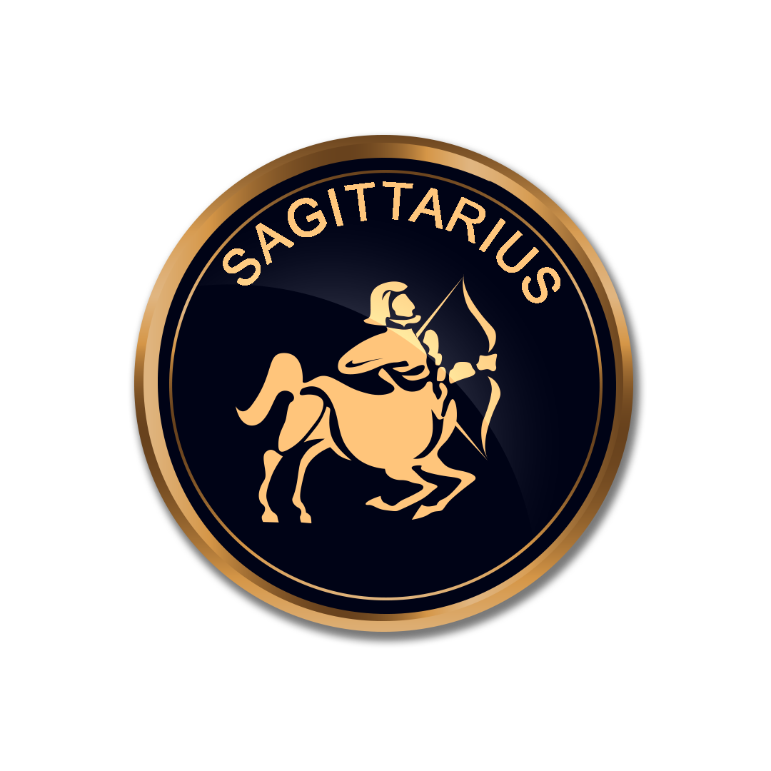 Golden Sagittarius png, Sagittarius logo PNG, Sagittarius sign PNG transparent images, zodiac Sagittarius png full hd images